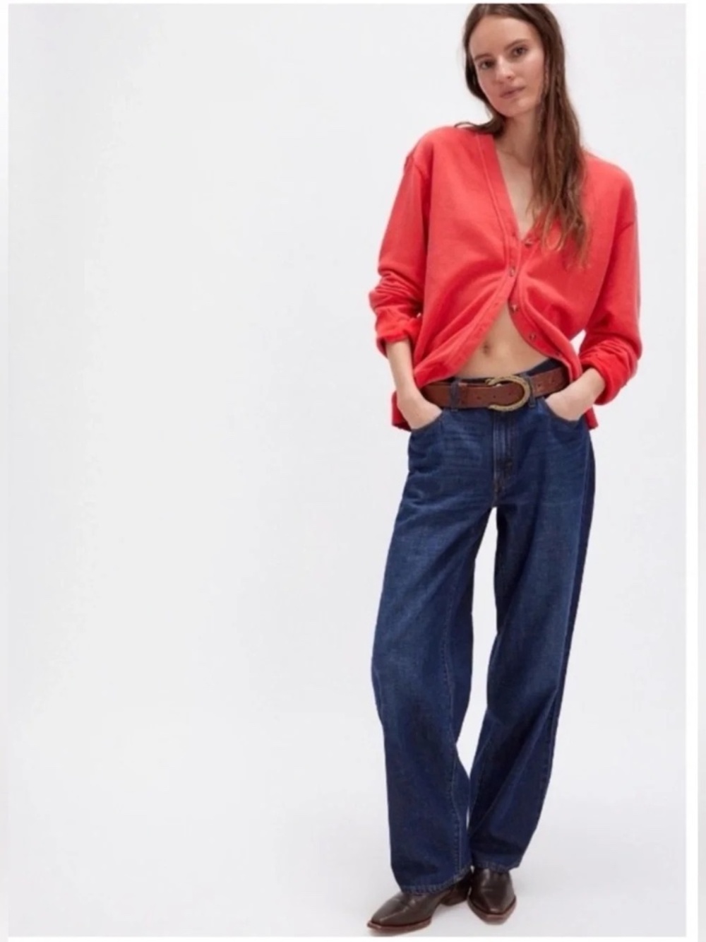 NWT LEVIS PREMIUM BAGGY DAD LINEN + DEMIN JEANS, 25X30